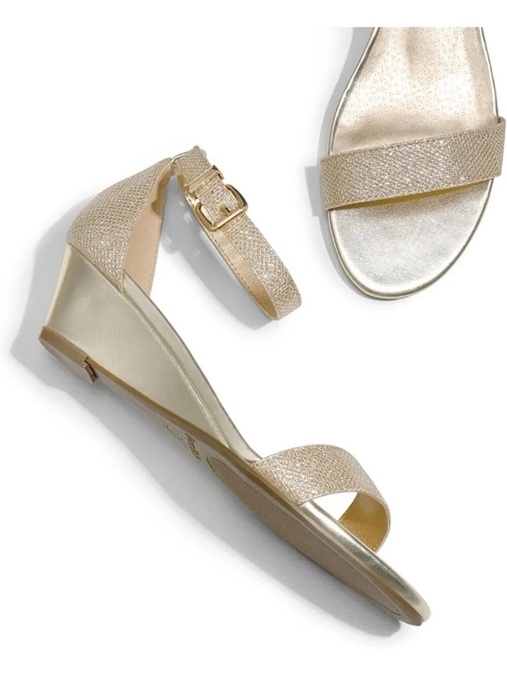 Chic Women's Ankle Strap Low Wedge Sandals - Comfortable & Stylish Footwear